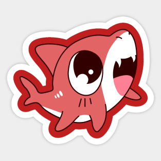 Red Baby Shark Sticker